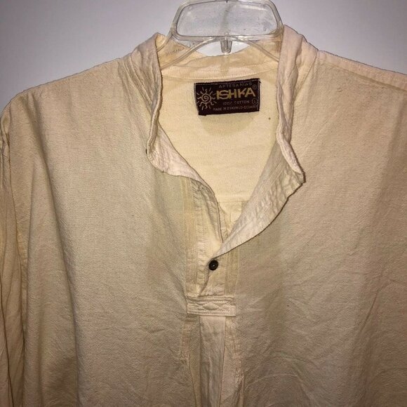 Artesanias Ishka Long Sleeve 1/4 Button Up Shirt - Picture 3 of 6